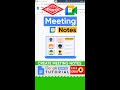 How to Create Meeting Notes in Google Docs | #shorts