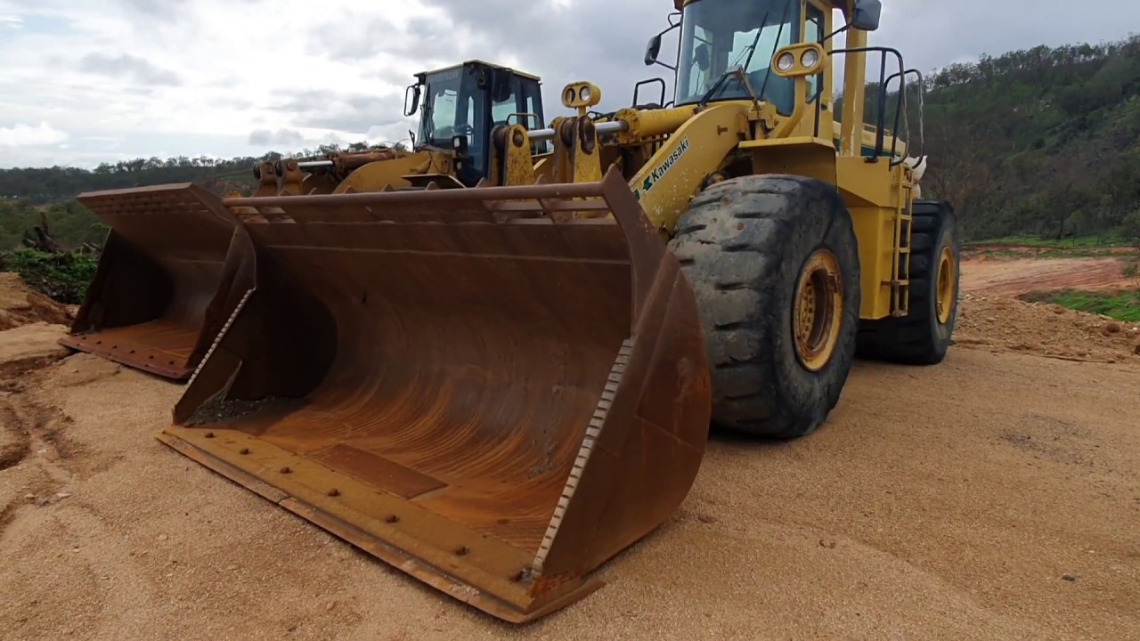 WHEEL LOADER KAWASAKI 95Z ARTICULATED FRONT END LOADER YouTube