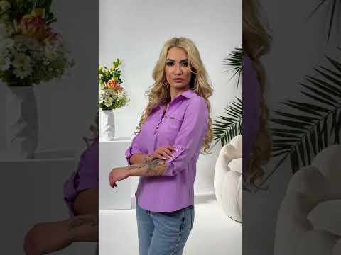 Сорочка/блуза/блуза арт. 828 яскраво-синя/синього кольору, видео 1