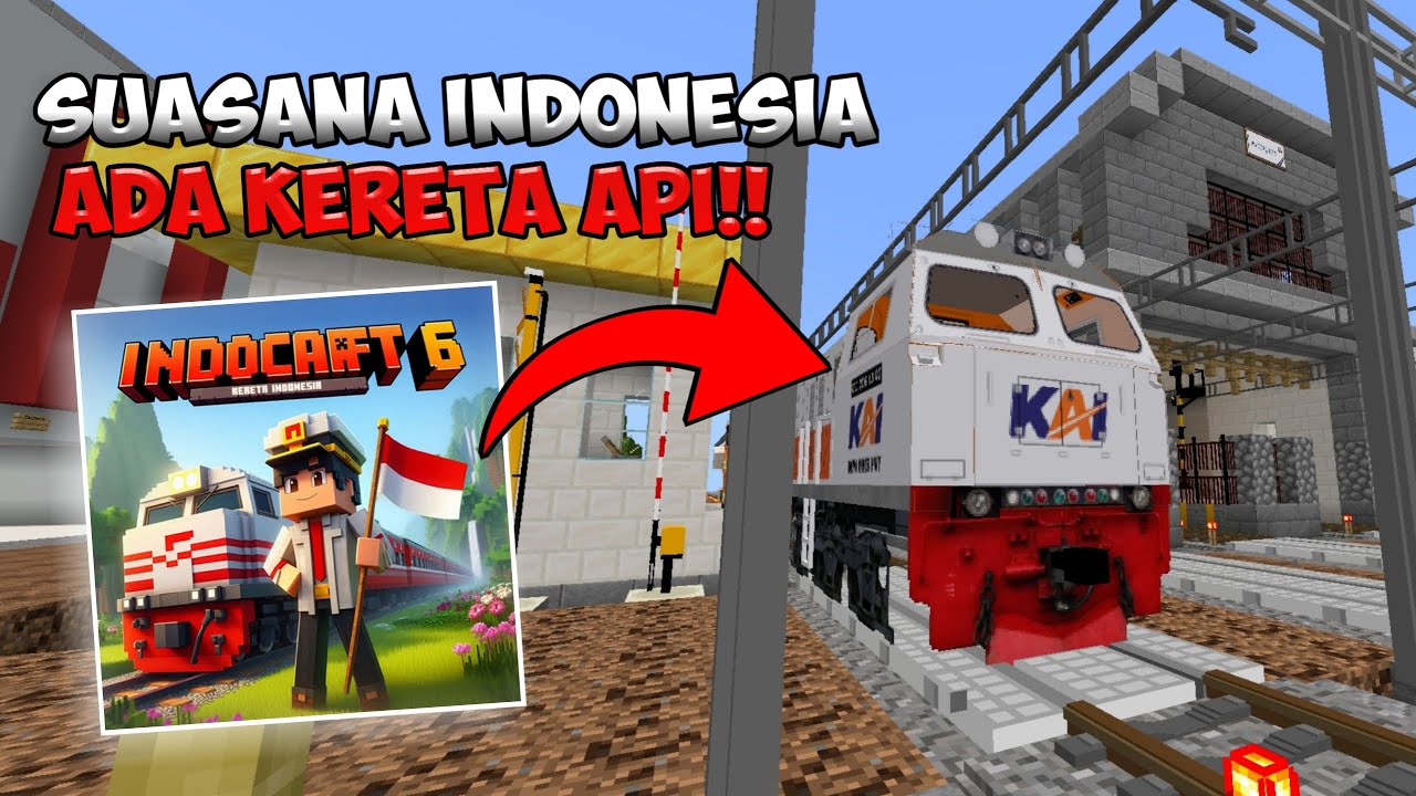 WAJIB COBA! MINECRAFT GRATIS Bernuansa Indonesia Ada KERETA APINYA!