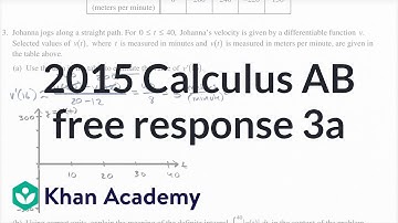 2015 AP Calculus AB/BC 3a | AP Calculus AB solved exams | AP Calculus AB | Khan Academy