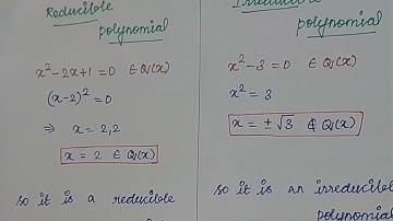 Pg trb, Maths, Algebra (Reducible and irreducible polynomials)