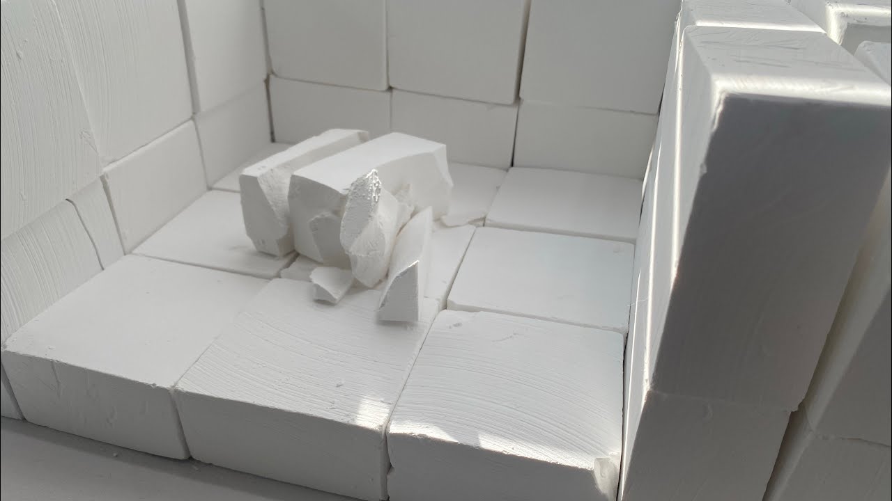 56 Blocks Mass Crush Part 1 : Oddly Satisfying