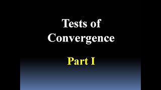 Basic Tests of Series Convergence Profile