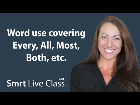 Word Use Covering Every, All, Most, Both, Etc. - Pre-Intermediate English With Abby #43