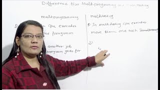 Difference between Multitasking and Multiprogramming  Operating System in Hindi Lec-5