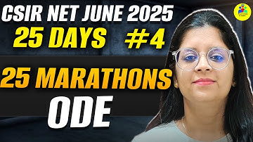 CSIR NET June 2025 | CSIR NET ODE Revision Questions #4 | CSIR NET Maths Marathon | Vaishali Mam