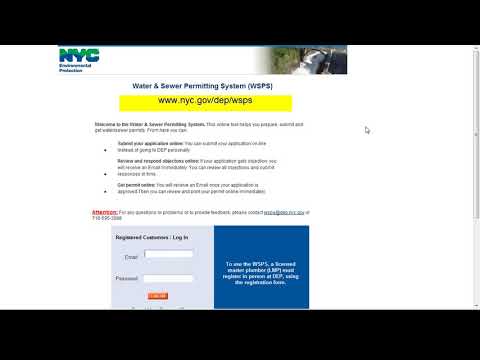 Water and Sewer Permitting System: Logging-In