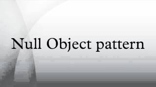 Null Object pattern