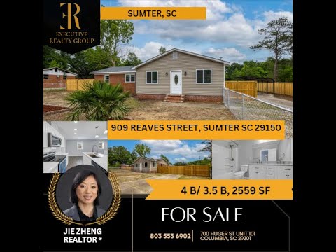 909 REAVES STREET, Sumter, SC home video tour