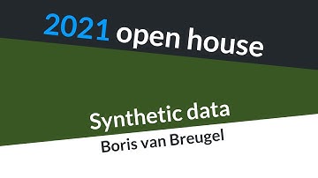 2021 open house - synthetic data (Boris van Breugel)