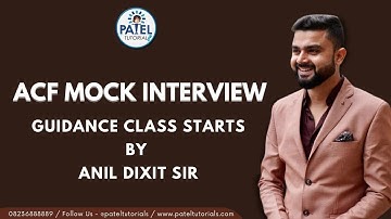 #ACF Guidance Class Starts By - @anildixit21 Sir #pateltutorials #chhattisgarh #dixitsir