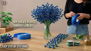 🤯DIY: Create Perfect Ribbon Flowers! | Easy Step-by-Step Guide💐