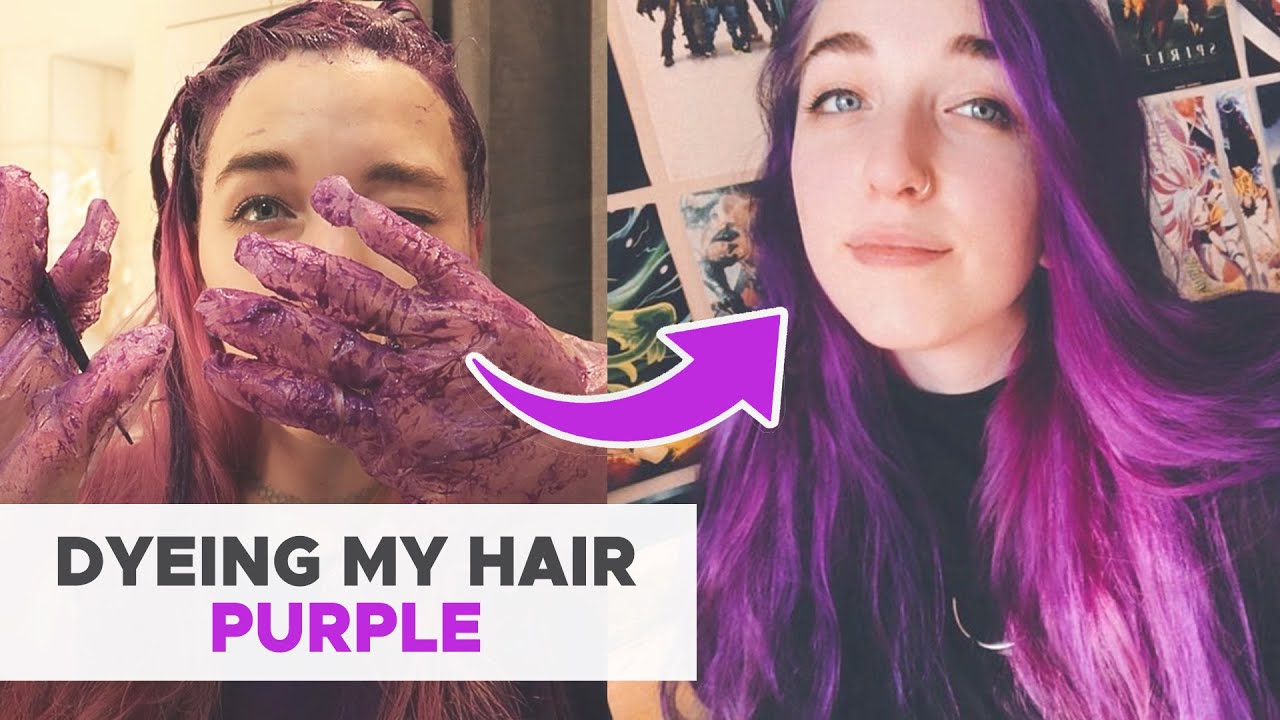 I DYED MY HAIR  PURPLE | Dyeing Bleached Hair | Violet Directions 🔮