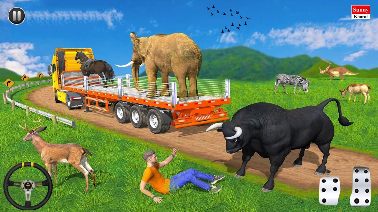 Wild Animal Transporter Truck- Farm Animal Rescue Game - Android Gameplay