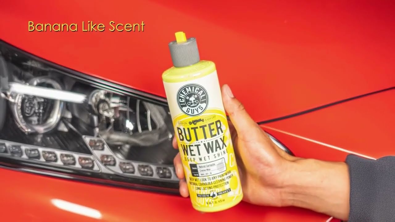 Chemical Guys Butter Wet Wax – Deep Wet Shine Carnauba Wax for Cars | Easy On & Off