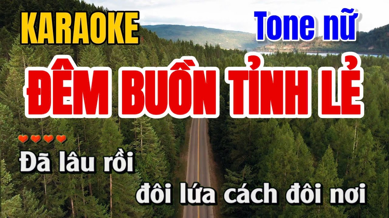 Đêm Buồn Tỉnh Lẻ ➤ Karaoke Tone Nữ ➤ Gia Anh Beat