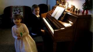 Macey and Caleb with Christmas Bells are Ringing