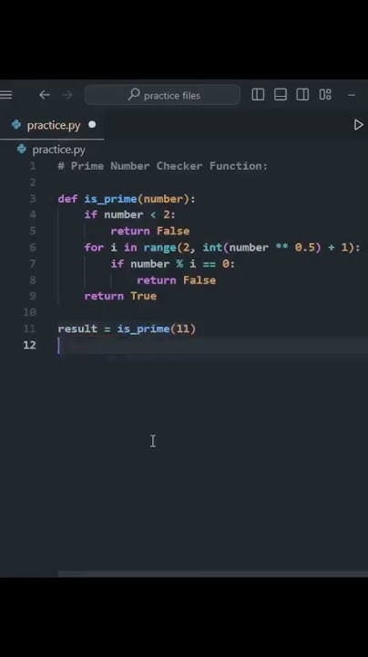 Prime number checker function | #python #pythonprogramming#coding# ...