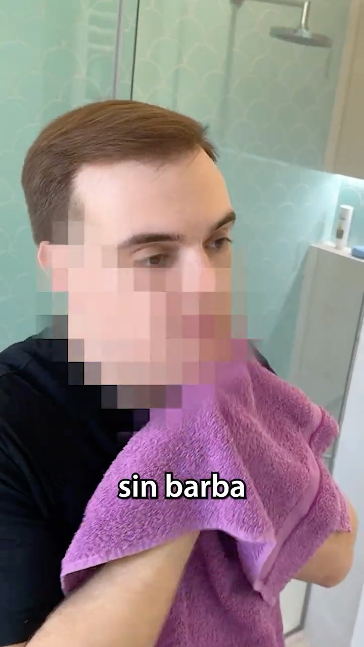 Me he afeitado después de muchos años.