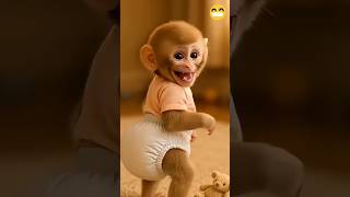 He Farted… Then Started Laughing Like Crazy 😂🐵 #funnyanimals #monkey #lol #viralvideo #shorts