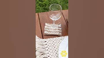DIY🍃 Porta-Copo em Macramê! Tutorial no canal! #macrame #macrametutorial #mesaposta #portacopo