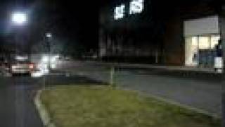 NJ Transit Flxible Bus at Night