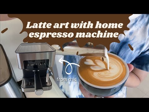 How to Latte Art from Home Espresso Machine - ลาเต้อาร์ทด้วยเครื่องชงกาแฟถูกๆ