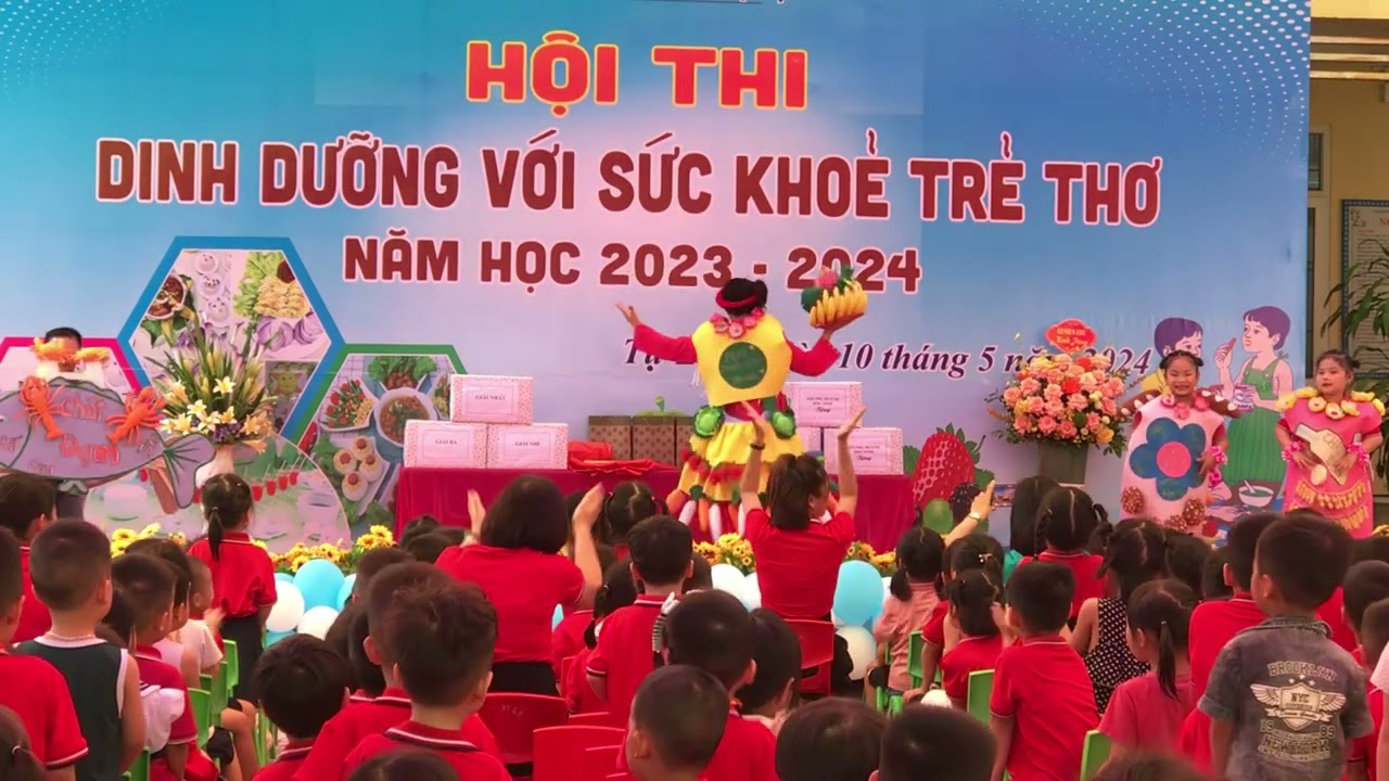 Cuộc thi dinh dưỡng trẻ thơ trường MN Tự Lạn (màn chào hỏi đội số 2)