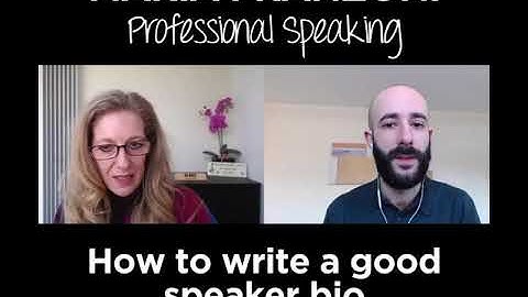 How to write a good speaker bio