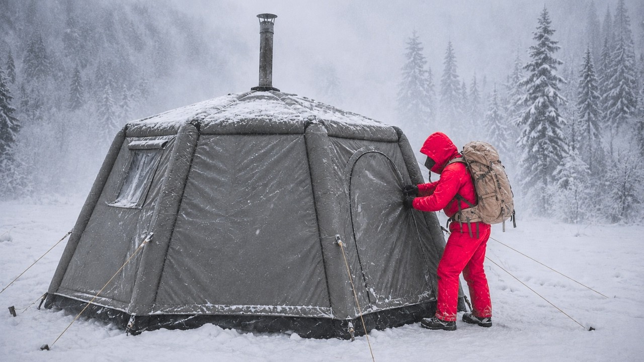Surviving with Insulated Tentsn NO POWER | Extreme Off Grid Winter Life