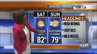 Mostly sunny Saturday ahead of storms