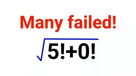 Root of (5! + 0!) Many failed to do it orally!#maths #mathematics #factorial