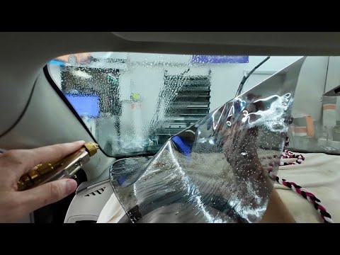Saving windshield tint from a hair