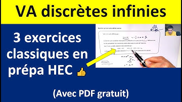 Variables aléatoires discrètes infinies : exercices corrigés avec PDF prépa HEC
