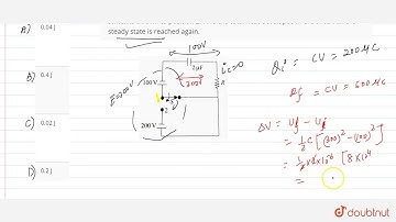 In the circuit shown in the figure, the switch S is in position 1 for a long time. Now the switch