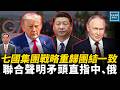 七國集團戰略重歸團結一致，聯合聲明矛頭直指中、俄｜天高海闊 20260618｜#美國  #政治  #國際新聞  #俄烏戰爭