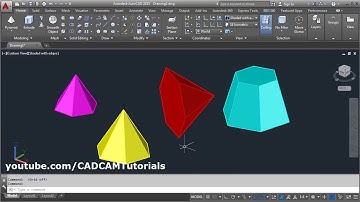 AutoCAD 3D Pyramid Command Tutorial Complete | Frustum of Pyramid, Sides, Axis Endpoint, Top Radius