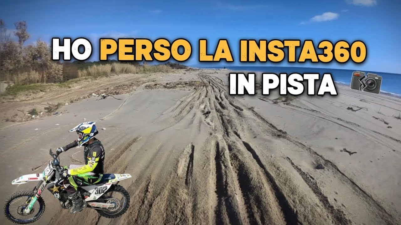 GIRO NELLA PISTA DI SABBIA- MI CADE LA TELECAMERA😅#motocross #biker #accident 