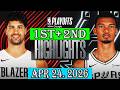 Portland Trail Blazers vs San Antonio Spurs 1st+2nd Qtr Apr 24.2026 Highlights | NBA Play-offs