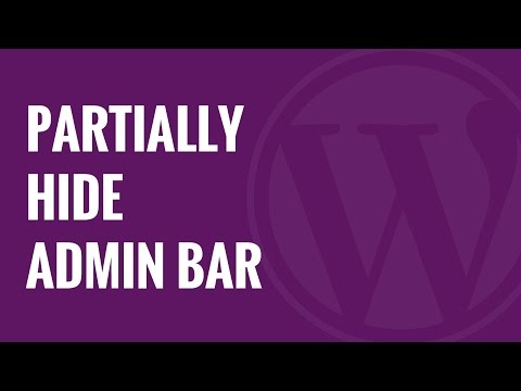 How to Partially Hide Admin Bar in WordPress