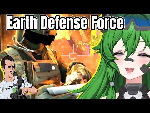 Russian badger destroys everything in earth defense force!? | Vtuber React