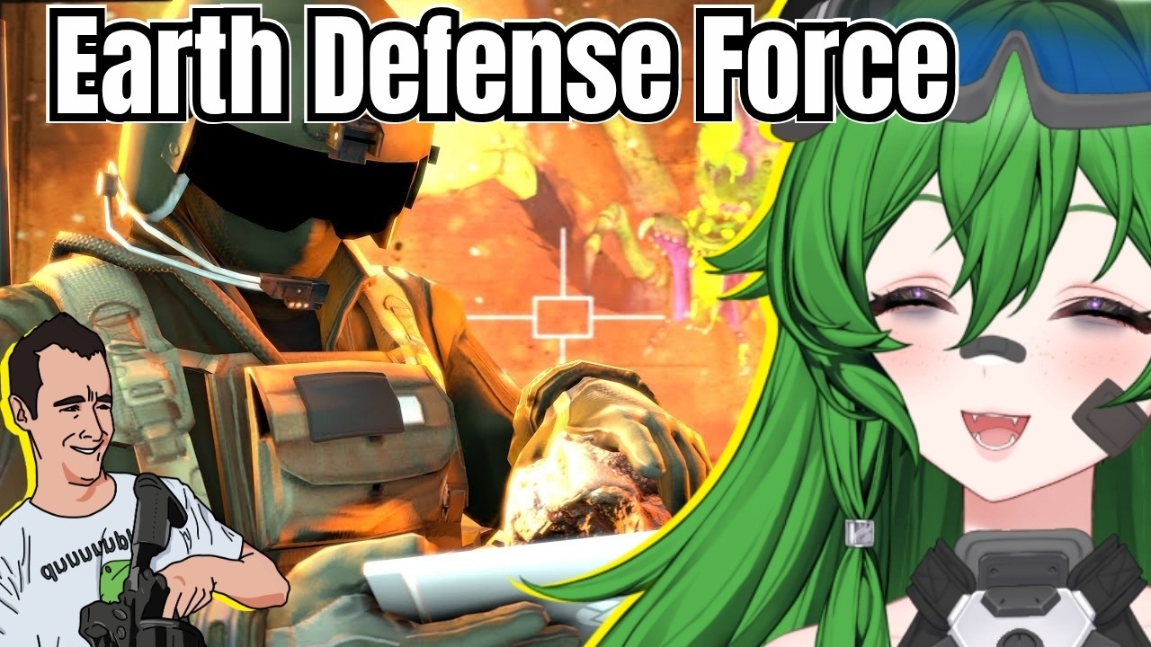 Russian badger destroys everything in earth defense force!? | Vtuber React