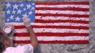 Flag Painting by Glenn Michael Schneider