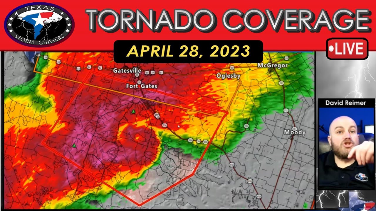 April 28, 2023 LIVE Texas Tornado Coverage 1 (Evant/Gatesville) {D