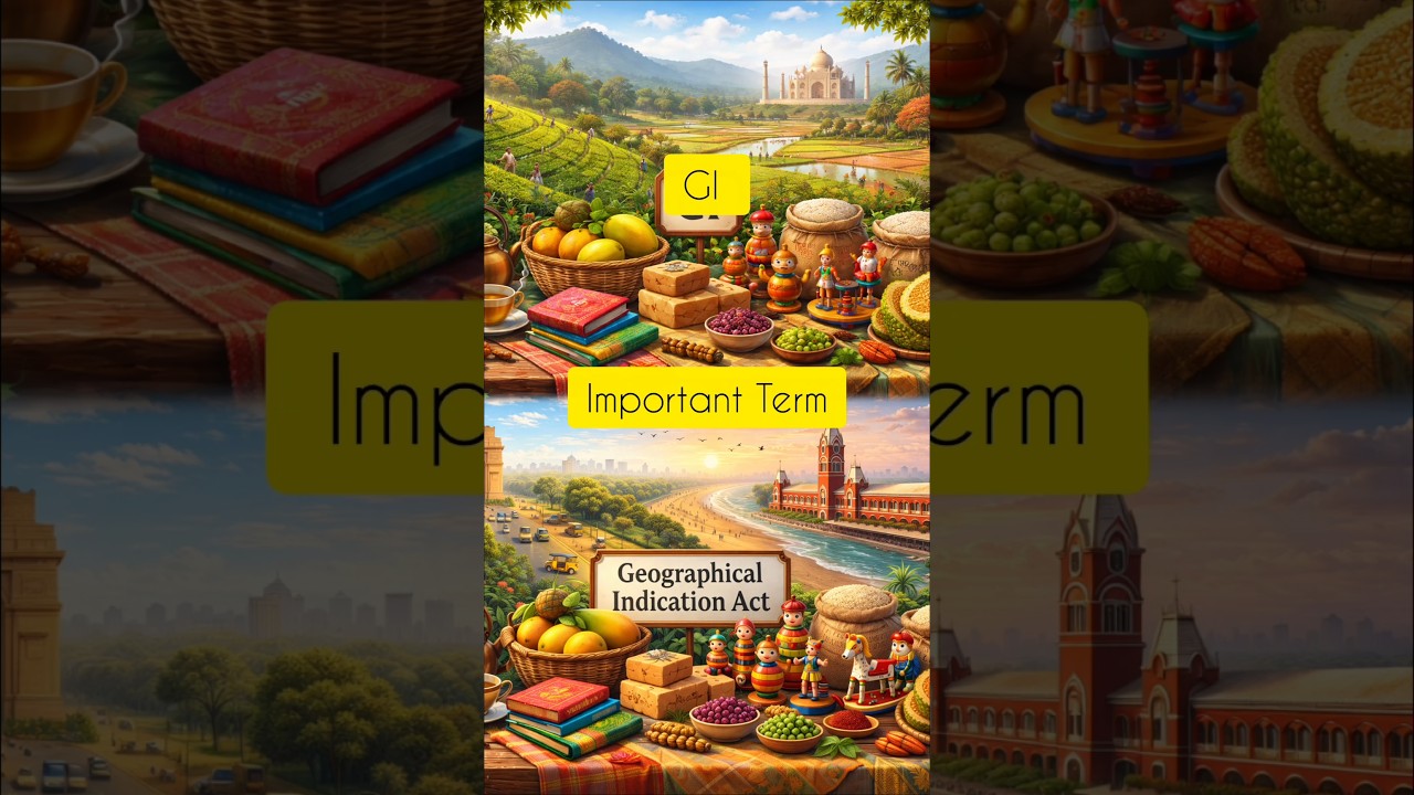 GI Tag - Important Term #Geographical Indication tag products #GI act 1999 #education #sscexams