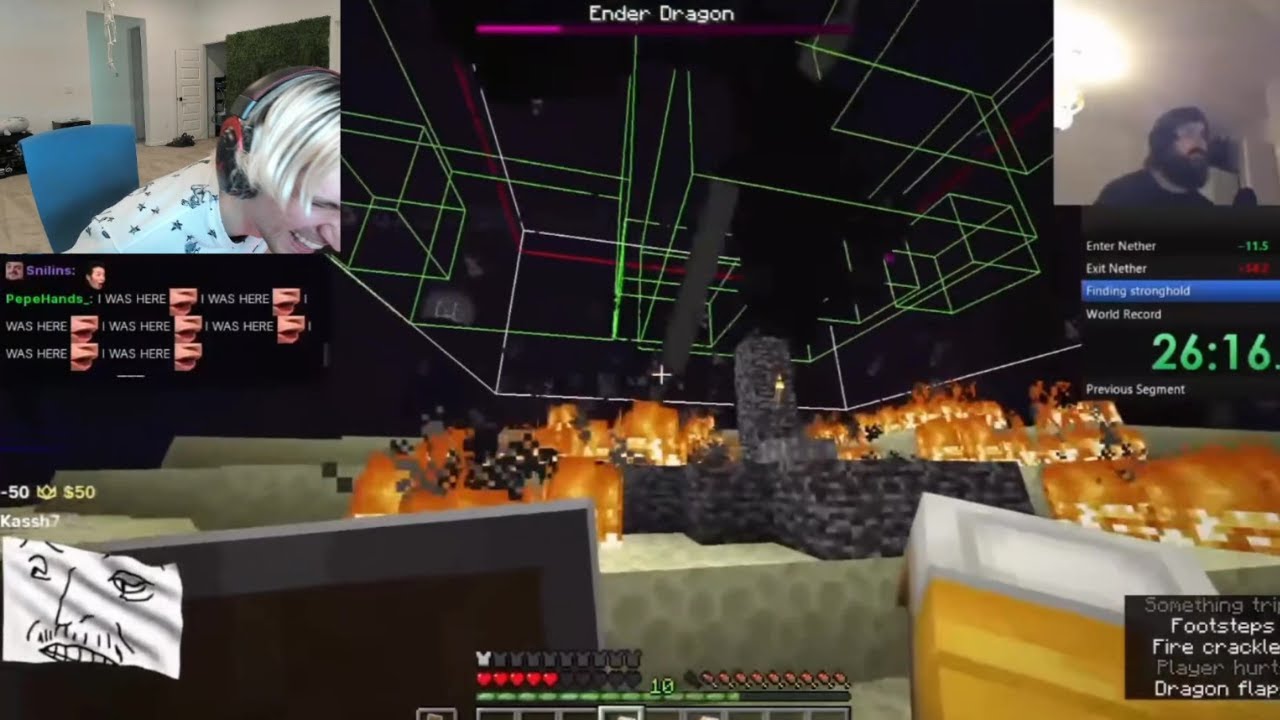 xQc dies laughing at "time to throw pogchamp"