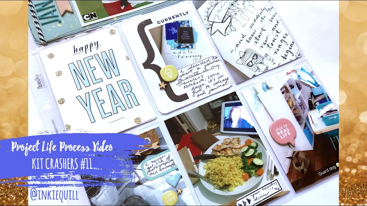 KIT CRASHERS #11 ~ Project Life Process Video + + + INKIE QUILL scrapbooking tarjetas