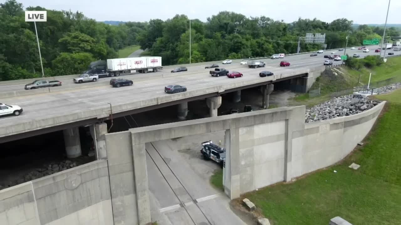 Drone video shows Richmond's floodwall, which has 19 different openings