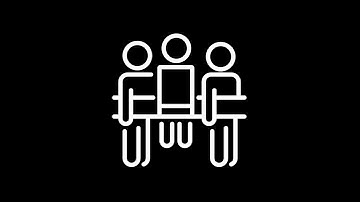 Animated support white linear icon